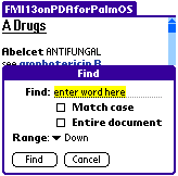 FMI13 on Palm PDA screenshot